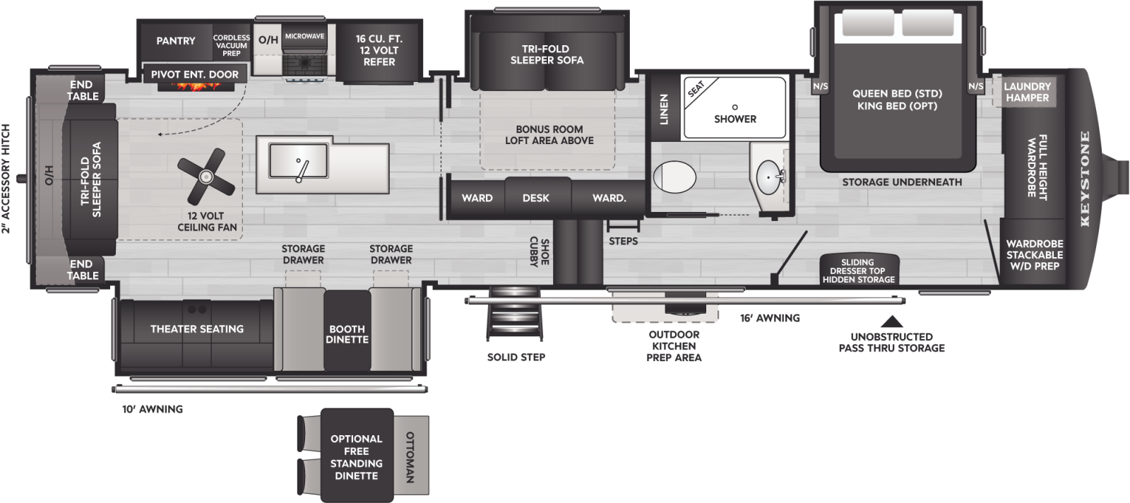 2027 Keystone RV Cougar 360MBI floorplan