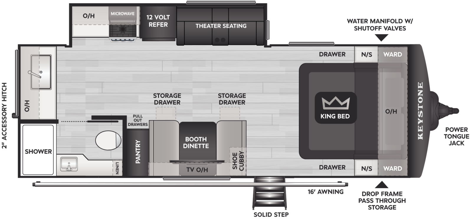 2027 Keystone RV Cougar 22MLS floorplan