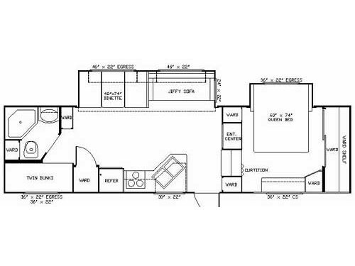 2003 Thor Citation 31-5HBS floorplan