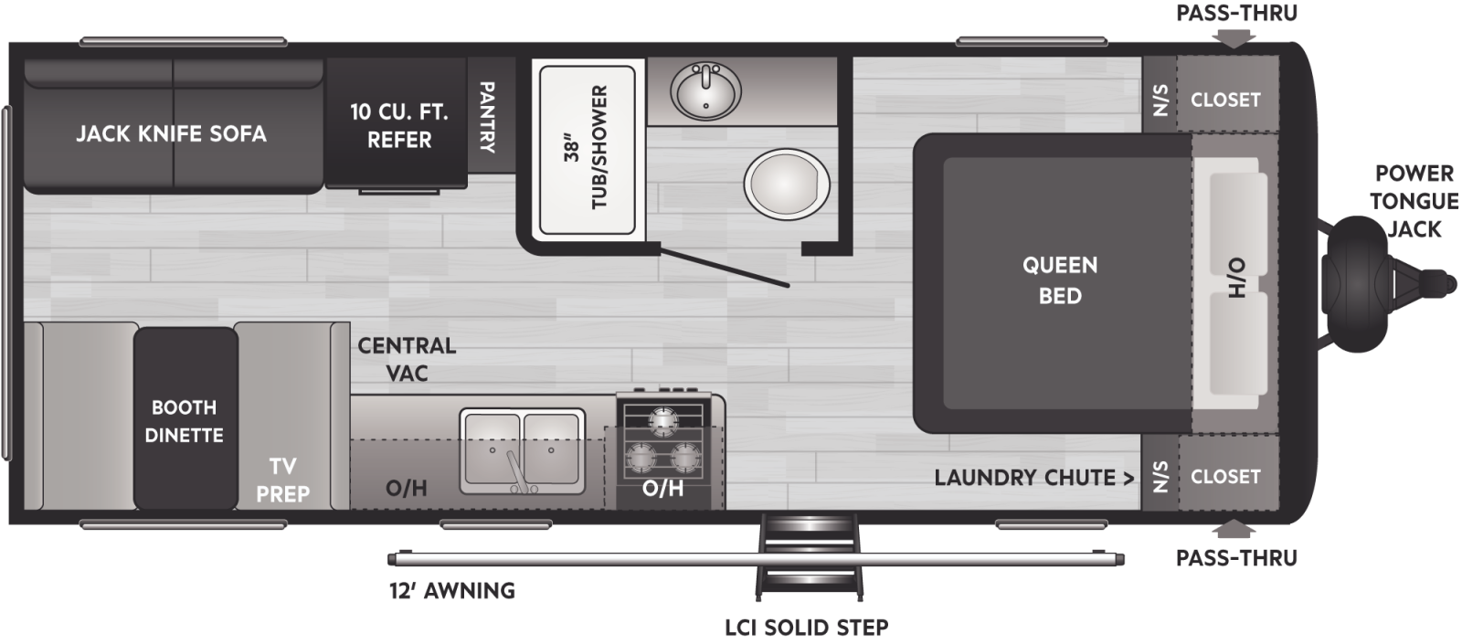 2022 Keystone RV Hideout 202RD floorplan