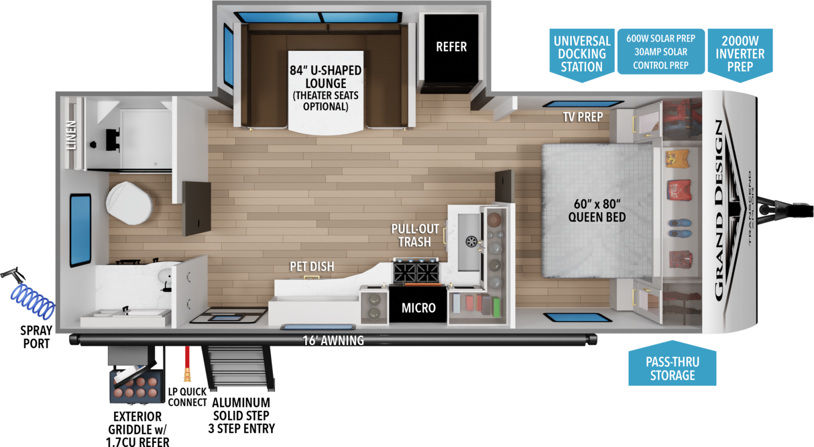 2027 Grand Design Transcend XPLOR 22RBX floorplan