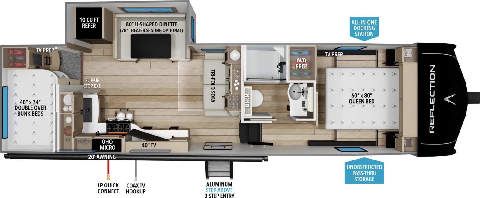 2027 Grand Design Reflection 27BH floorplan