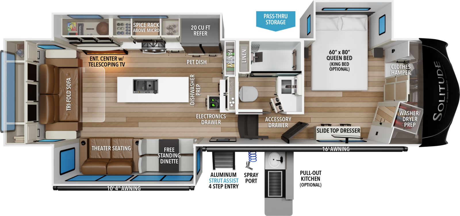 2018 Grand Design Solitude 310GK floorplan