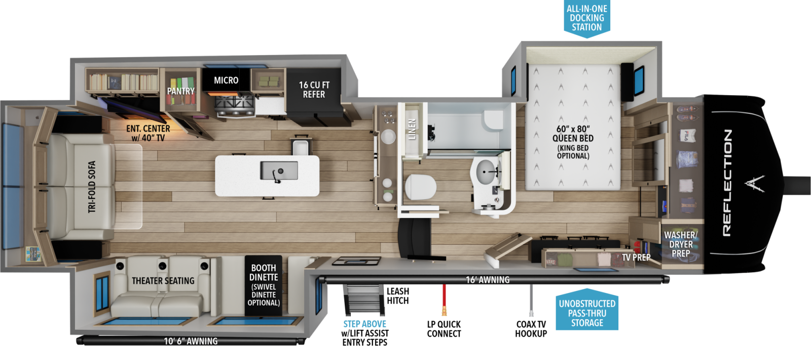 2027 Grand Design Reflection 337RLS floorplan