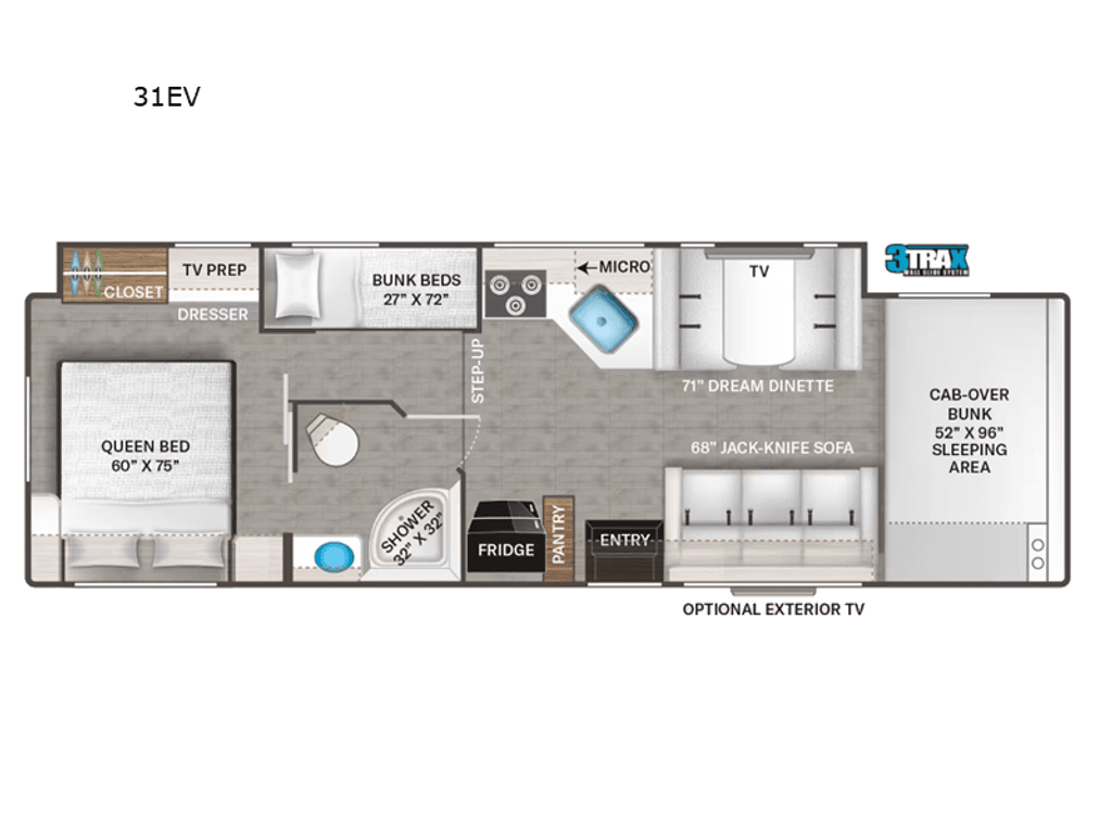 2021 Thor Chateau 31EV floorplan