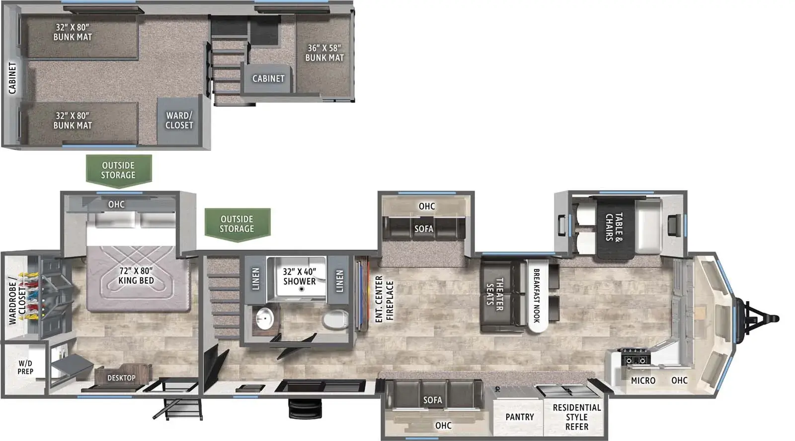 2026 Forest River RV Puma Vista 403LFT floorplan