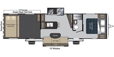 2018 Keystone RV CARBON M35 floorplan