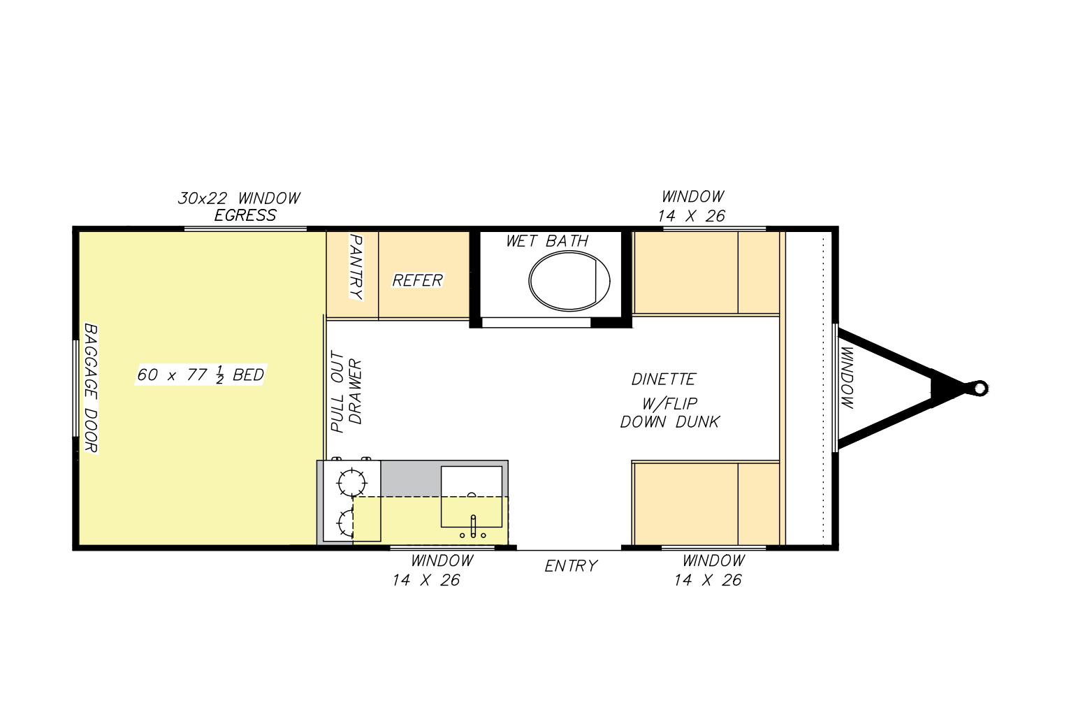 2027 Modern Buggy RV Mod Bug BB16FB floorplan