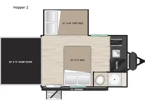 2027 Modern Buggy RV Hopper HOP2 floorplan