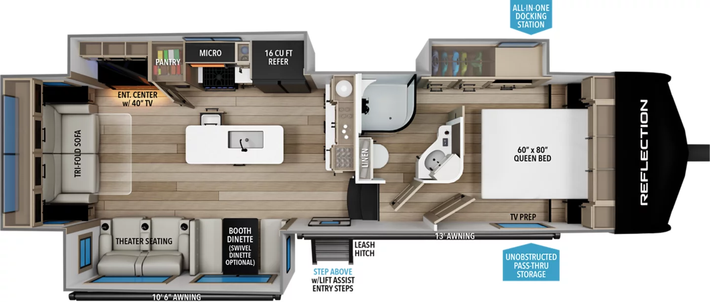 2027 Grand Design Reflection 303RLS floorplan