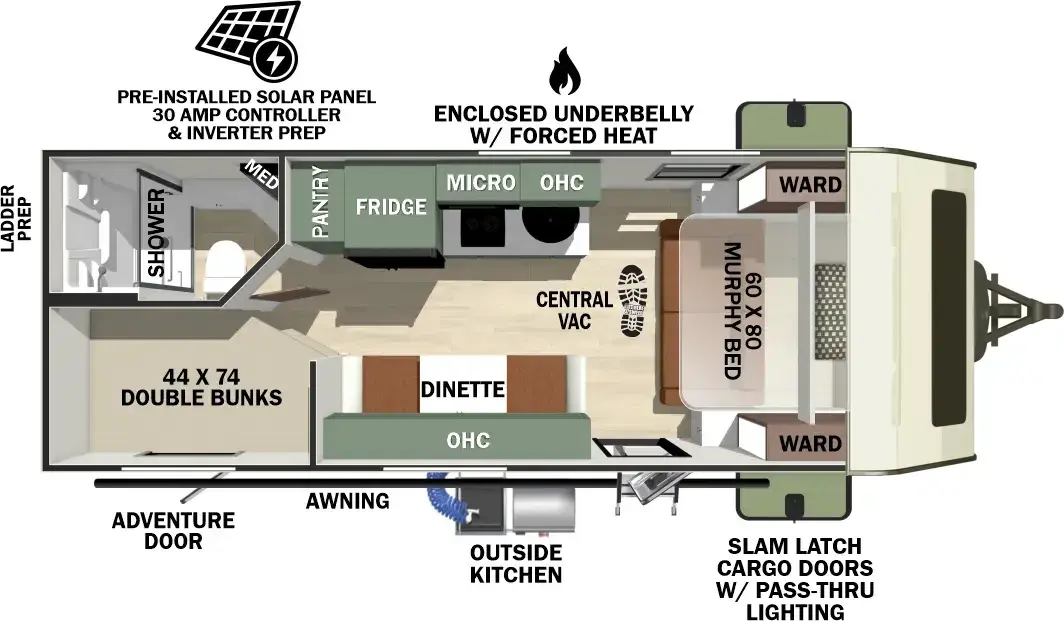 2024 Forest River RV No Boundaries M-19.3 floorplan