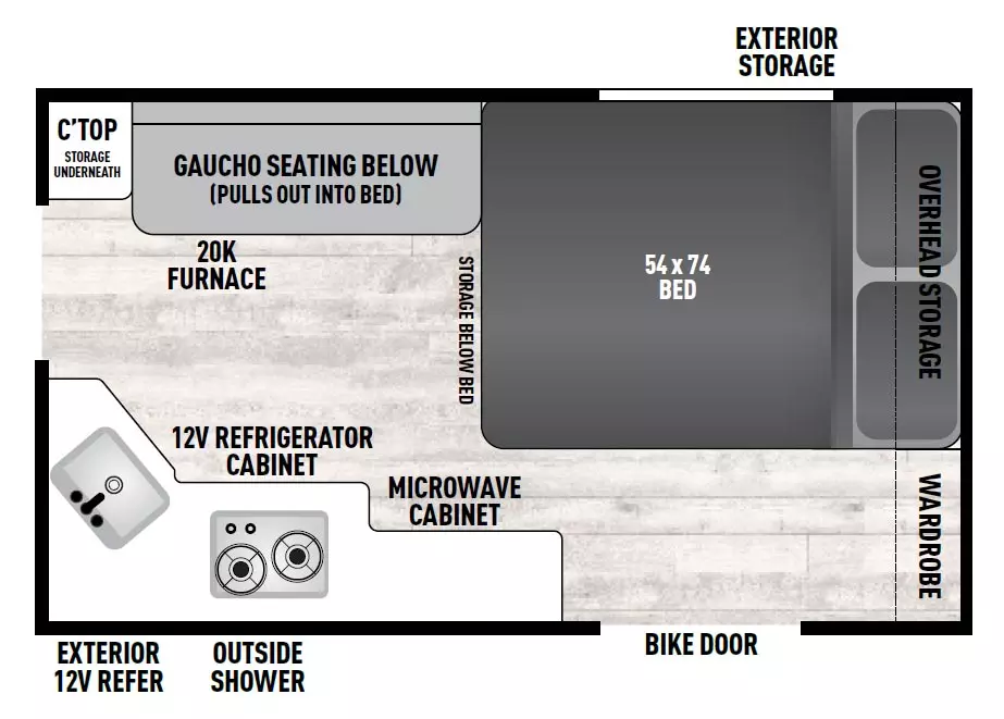 2024 Forest River RV Coachmen Clipper 12TD Max floorplan