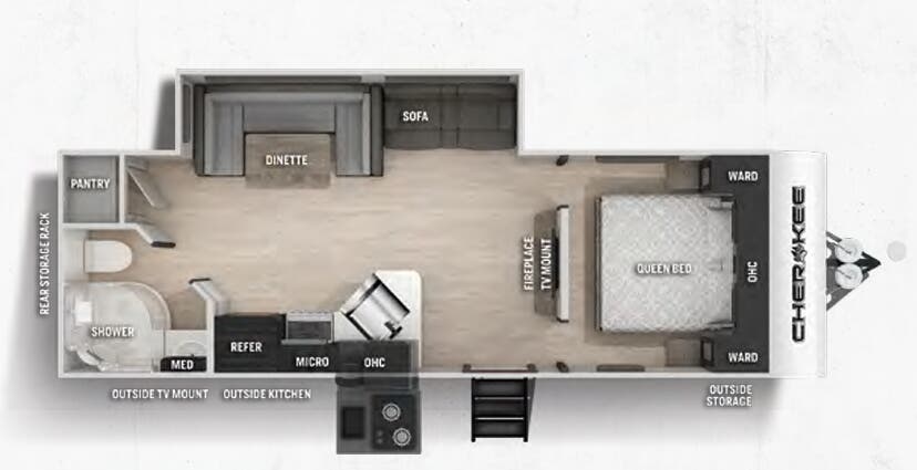 2022 Forest River RV Cherokee 234DC floorplan