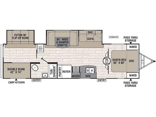 2016 Coachmen RV Freedom Express 31SE floorplan