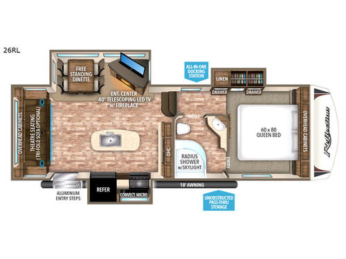 2018 Grand Design Reflection 26RL floorplan