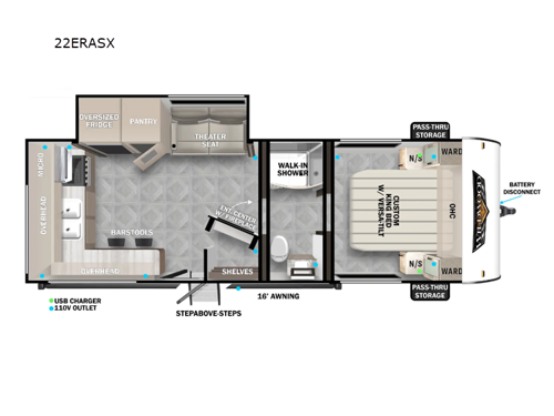 2024 Forest River RV Wildwood 22ERASX floorplan