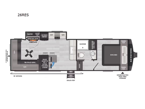 2026 Keystone RV Cougar Half-Ton 26RES floorplan