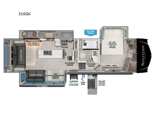 2026 Grand Design Solitude 310GK floorplan