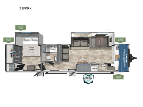 2026 Forest River RV Puma 31FKRK floorplan