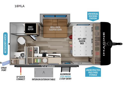 2026 Grand Design Imagine AIM 16MLA floorplan