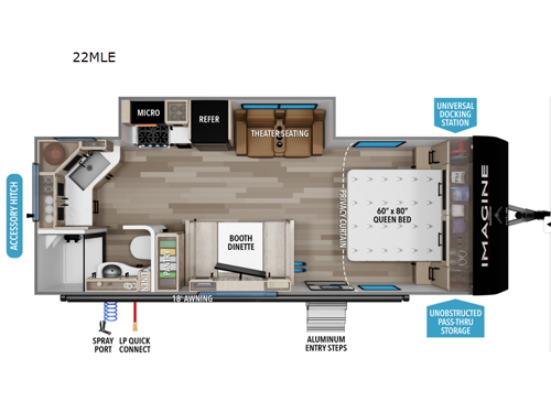 2027 Grand Design IMAGINE 22MLE floorplan
