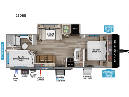 2026 Grand Design Imagine XLS 25DBE floorplan