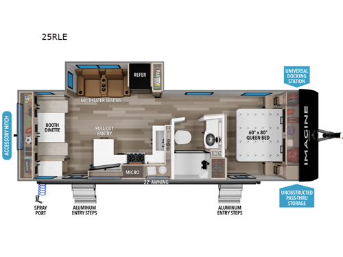 2026 Grand Design Imagine XLS 25RLE floorplan