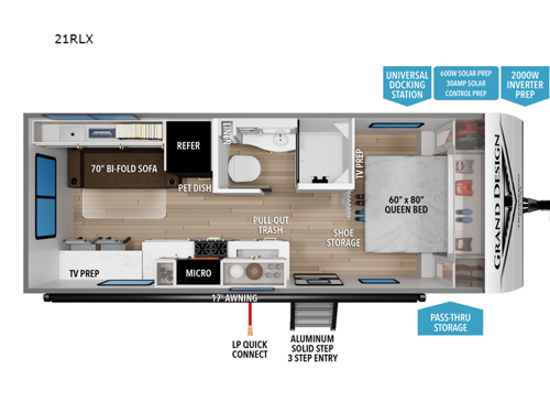 2026 Grand Design Transcend Xplor 21RLX floorplan
