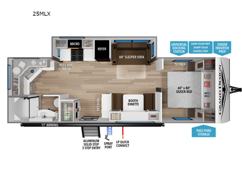 2026 Grand Design Transcend Xplor 25MLX floorplan