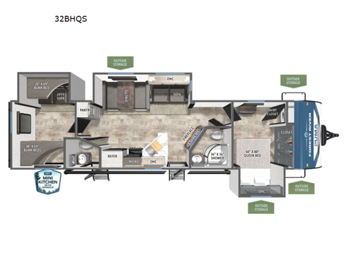 2027 Forest River RV Puma 32BHQS floorplan