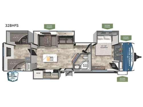 2027 Forest River RV Puma 32BHFS floorplan