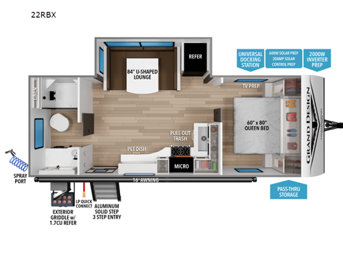 2026 Grand Design Transcend Xplor 22RBX floorplan