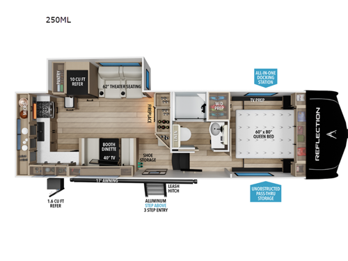 2027 Grand Design Reflection 150 Series 250ML floorplan