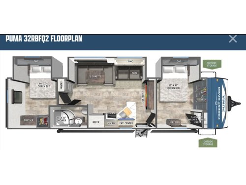 2027 Forest River RV Puma 32RBFQ2 floorplan