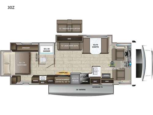2023 Entegra Coach Odyssey 30Z floorplan